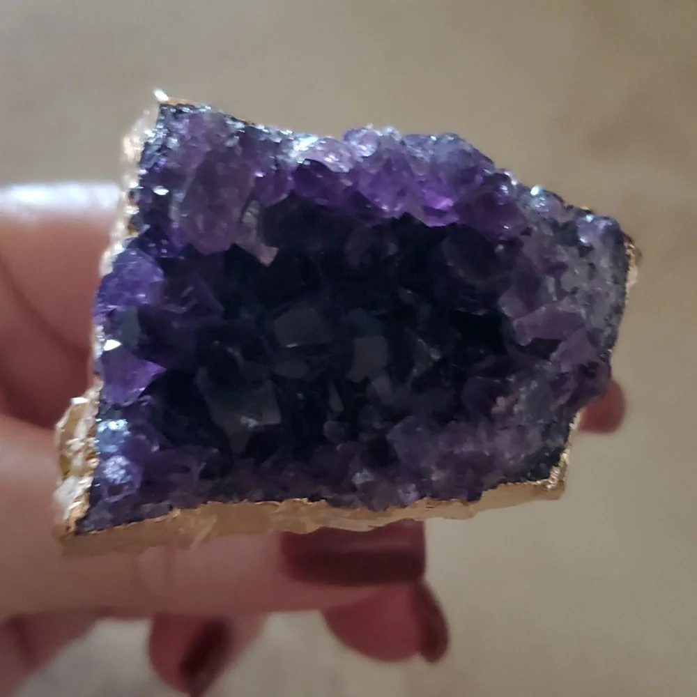 Genuine Amethyst Crystal Bottle Stopper nwot
